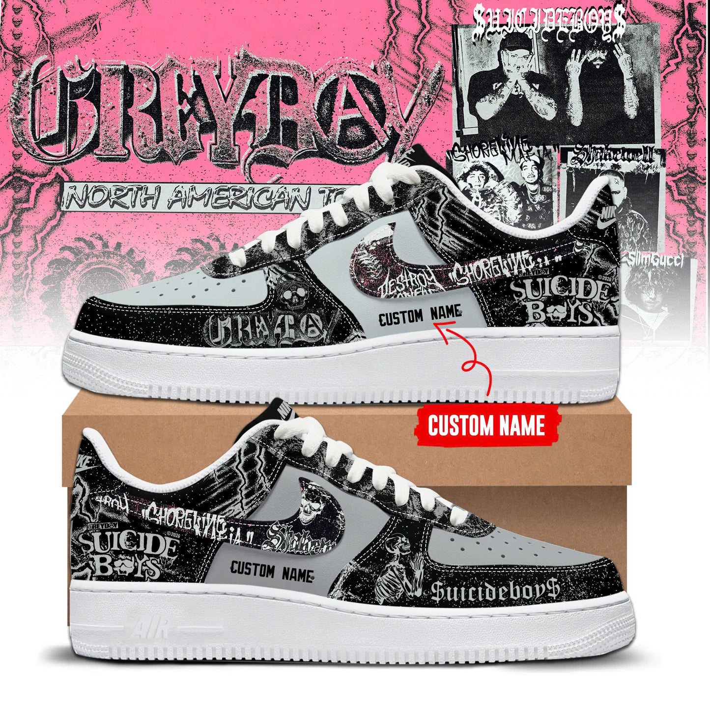 Grey day 2026 – North American Tour AF1 Sneakers