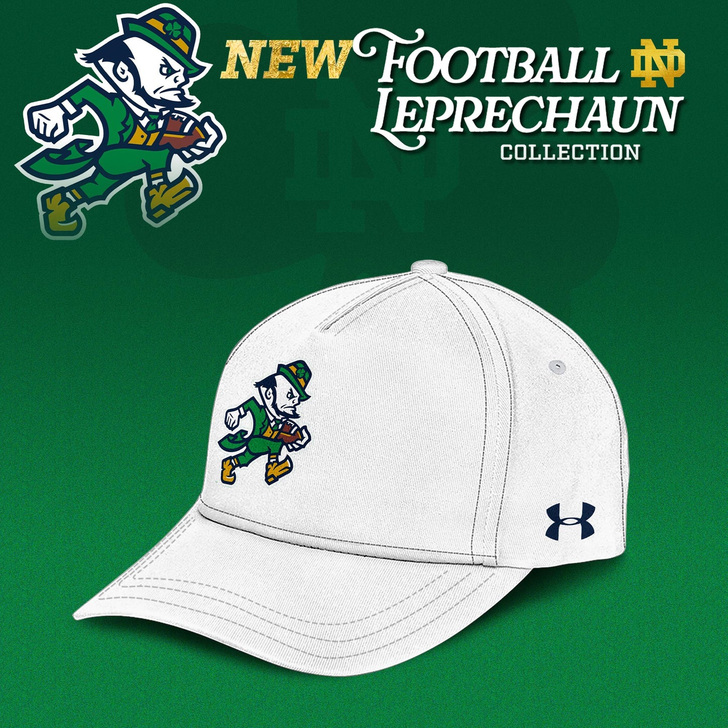 Notre Dame Fighting Irish Football Leprechaun Limited Editions 2025 Hoodie White