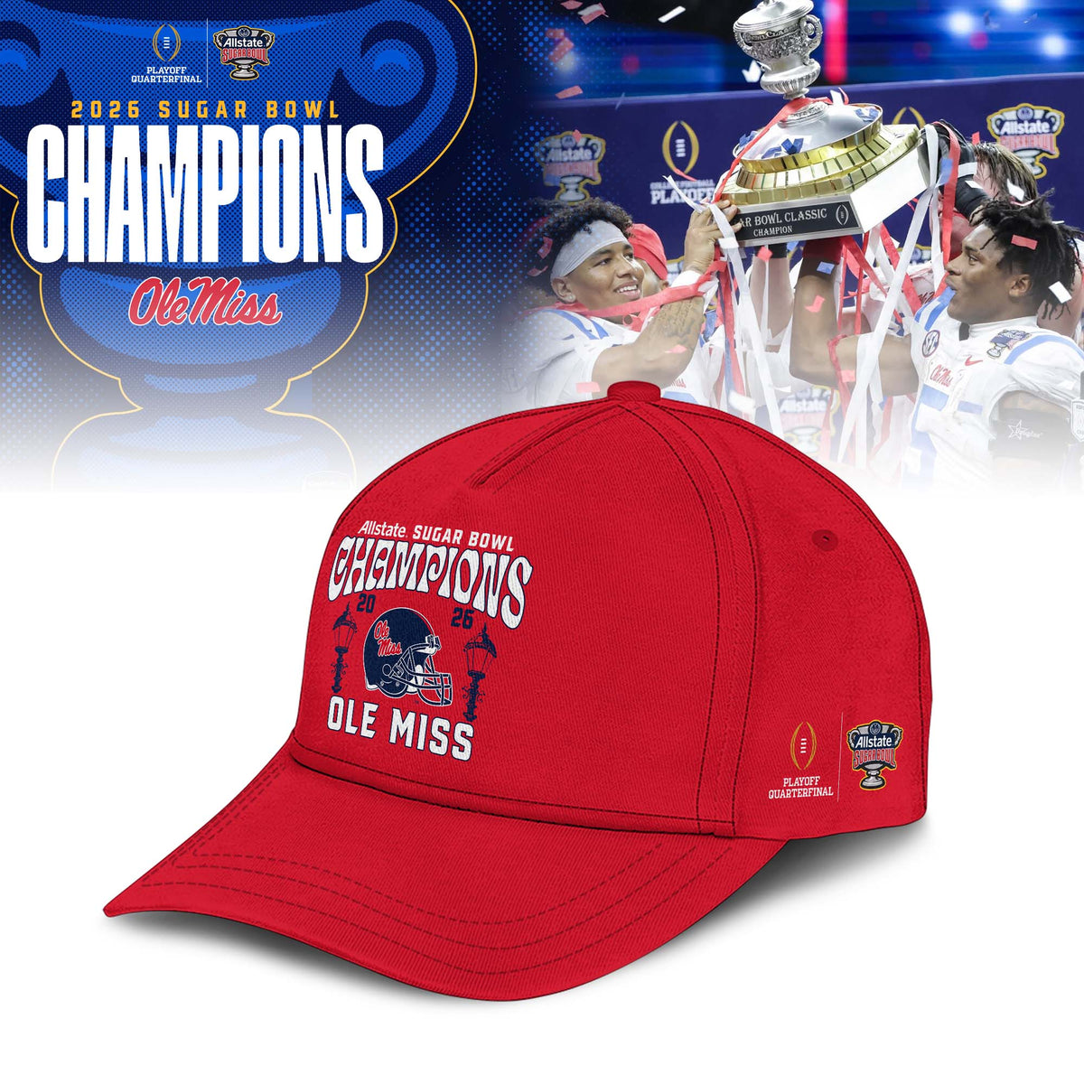 Ole Miss Rebels 2026 Sugar Bowl Champions T-shirt
