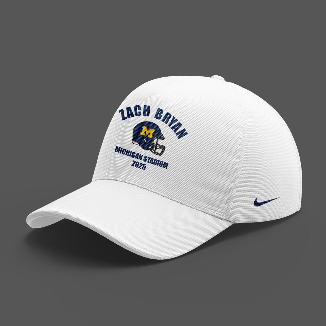 Limited Edition Michigan Fb Zach “The Quittin’ Time Tour 2025” Michigan Stadium White Hoodie