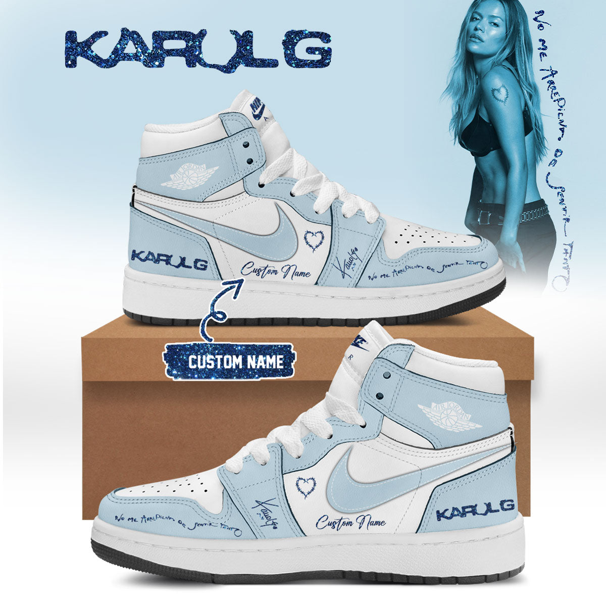 KaRol G Album “NO ME ARREPIENTO DE SENTIR TANTO” 🩵 – Shoes