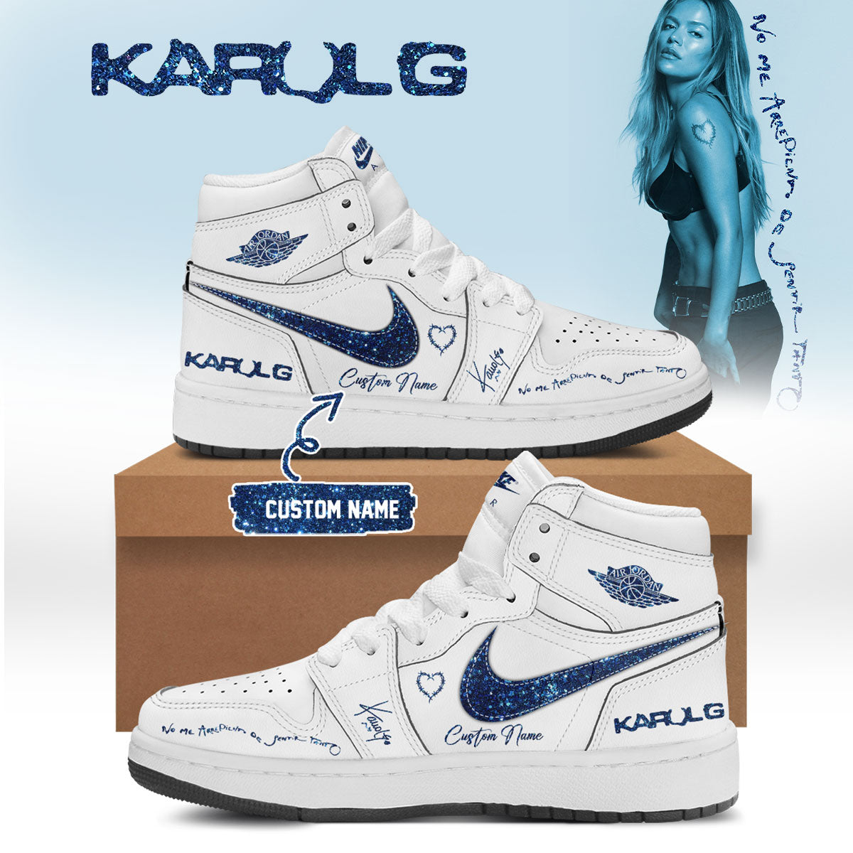 KaRol G Album “NO ME ARREPIENTO DE SENTIR TANTO” 🩵 – Shoes