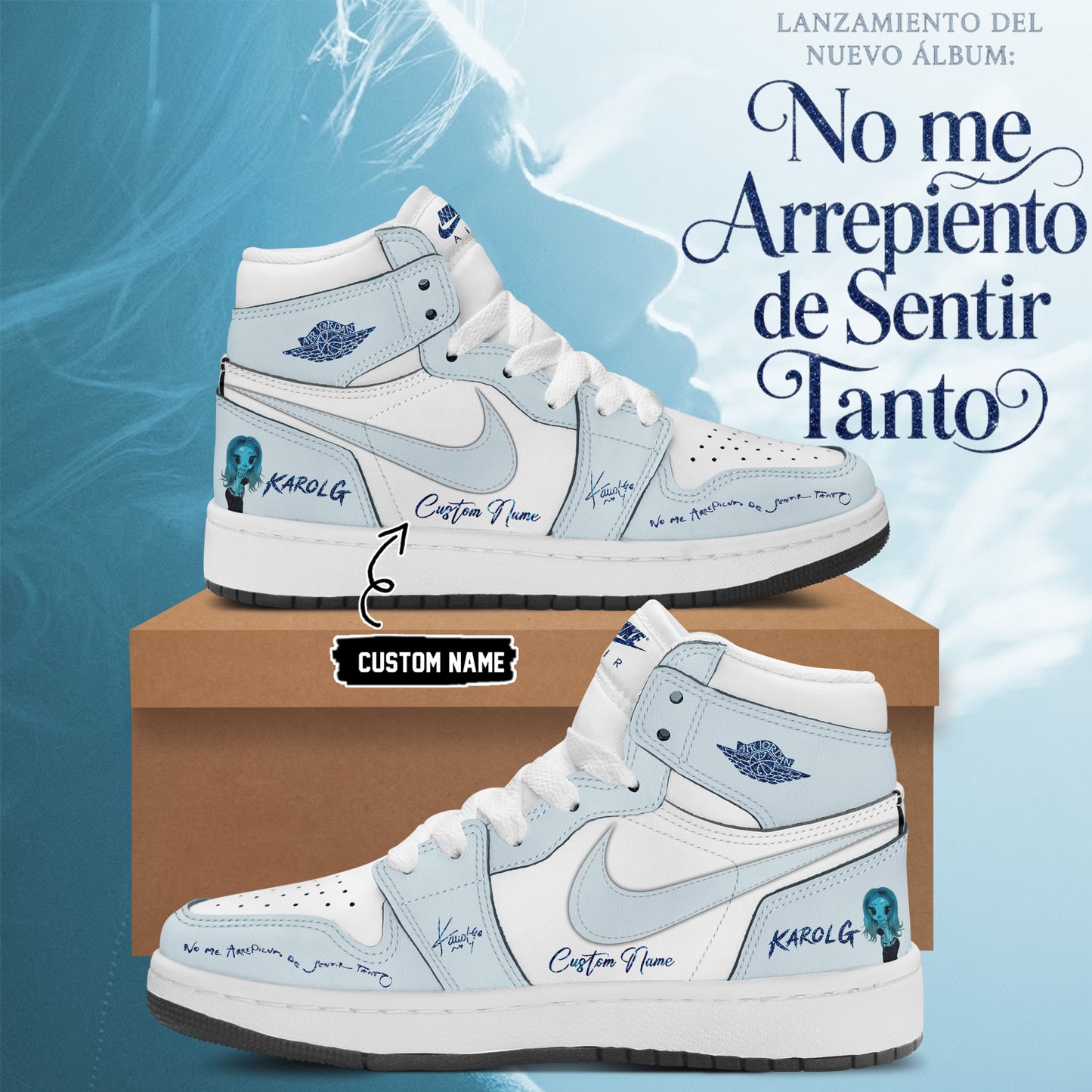 KaRol G Album “NO ME ARREPIENTO DE SENTIR TANTO” 🩵 – Shoes