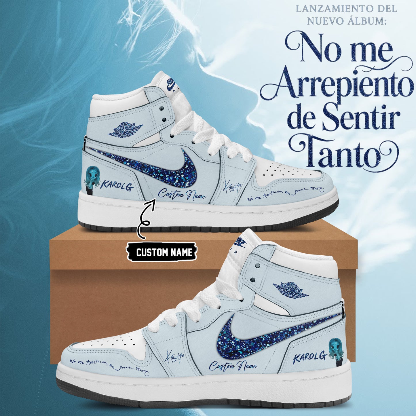 KaRol G Album “NO ME ARREPIENTO DE SENTIR TANTO” 🩵 – Shoes