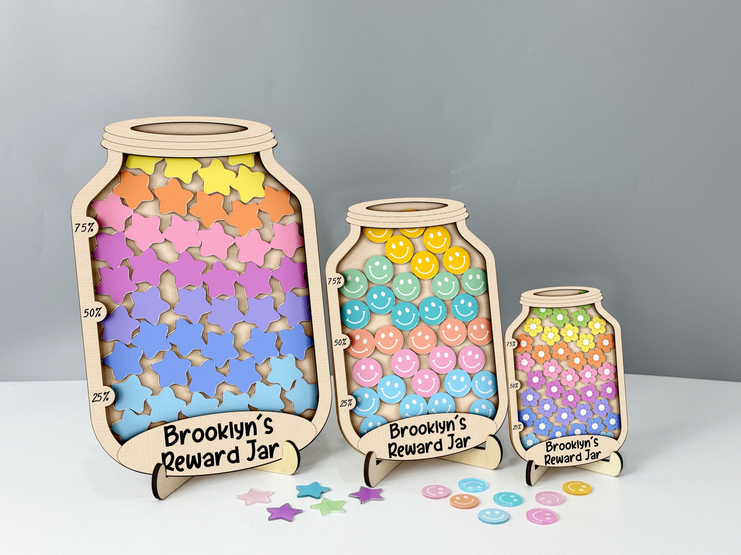 Magnetic Reward Jar with Tokens, Reward System for Kids Behavior, Personalized Reward Jar, Gifts for Kids, Reward Jar with Custom Kids Name