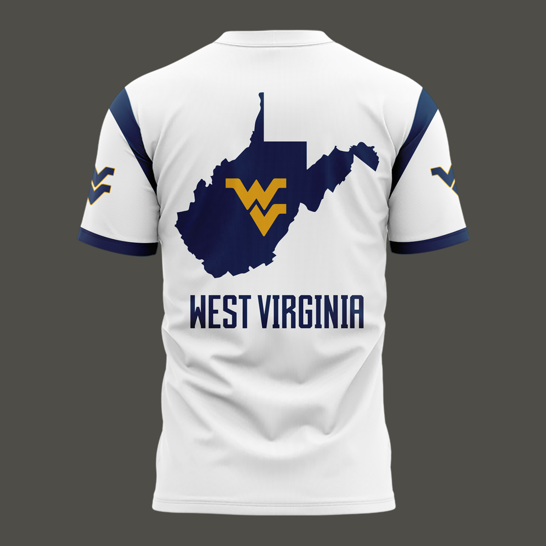 Special New Edition West Virginia Football White Tshirt