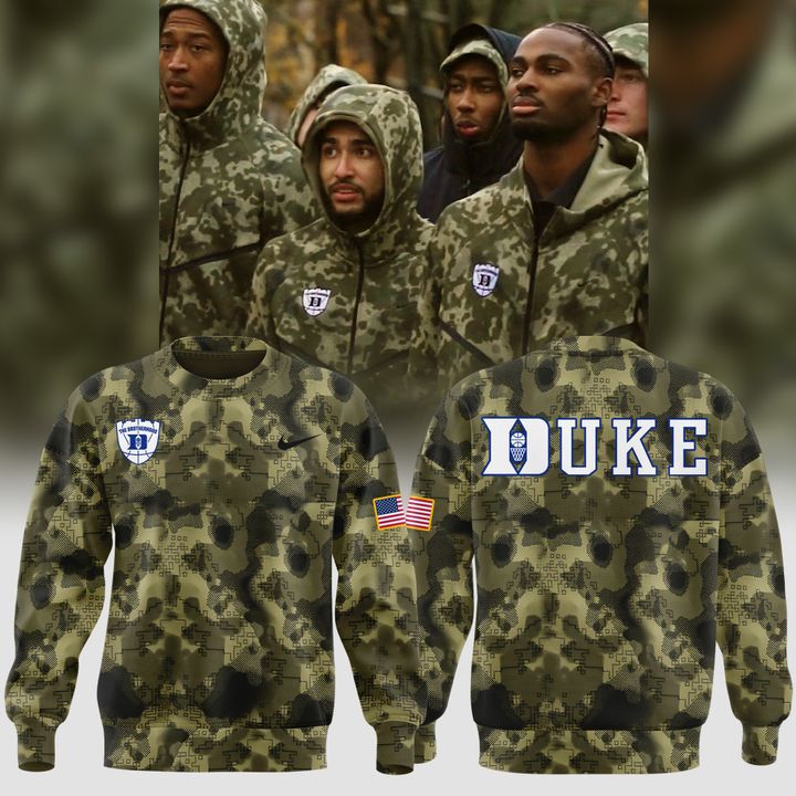 2025 Limited Edition Camo sweatshirt Duke Men’s Basketball Military Appreciation