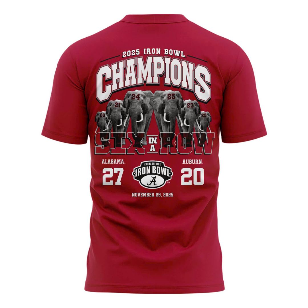 Alabama Crimson Tide 2025 Iron Bowl Champions T-shirt