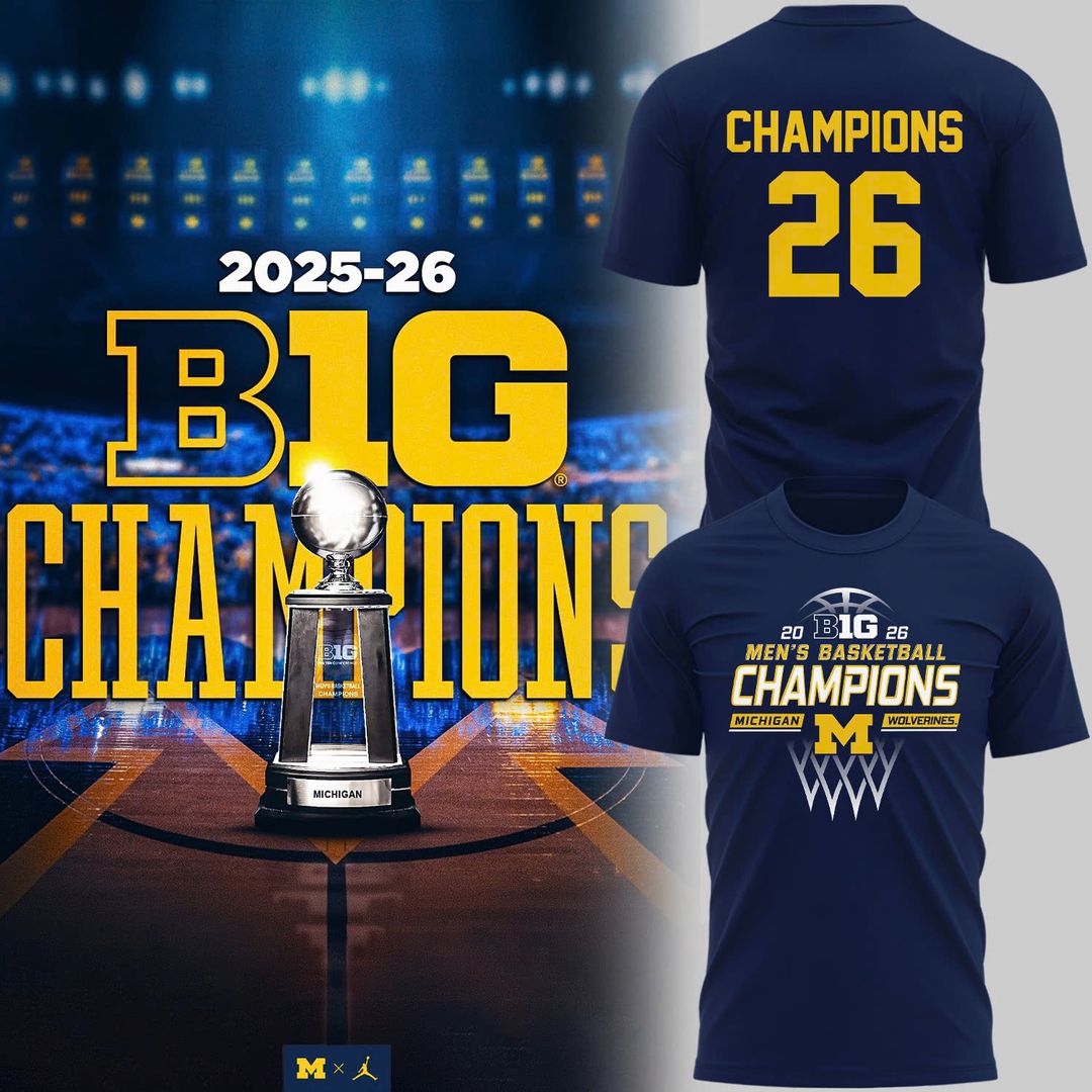 Michigan Men’s Basketball 2026 Big Ten Regular Season Title T-Shirt