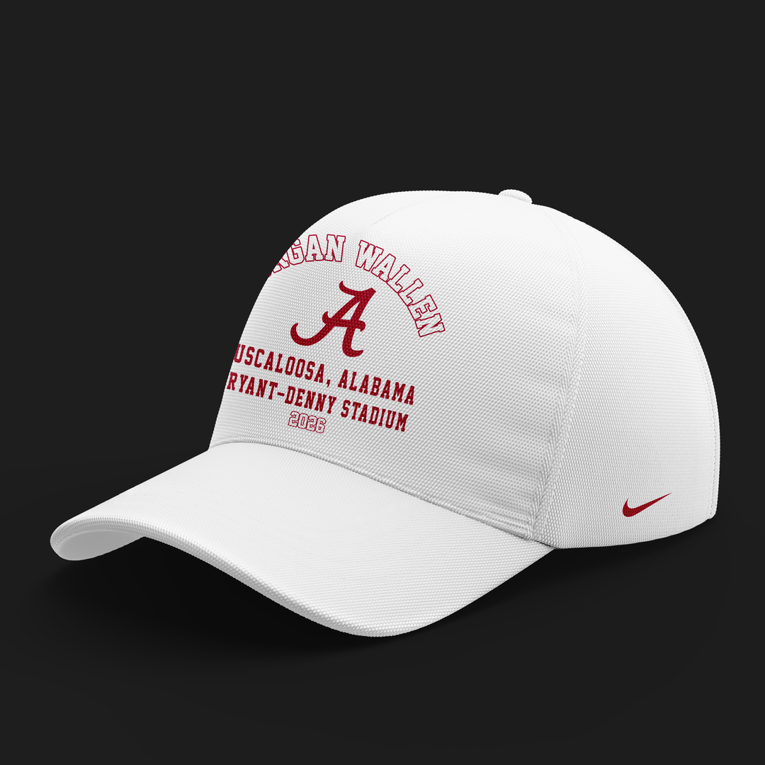 Exclusive Morgan Wallen x Alabama Football T-Shirt White "Still The Problem Tour 2026"