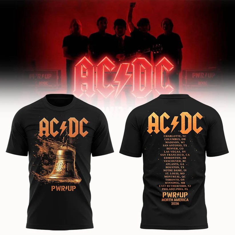 Perfect 2026 AC/DC North America - Power Up Tour 2026 T-Shirt