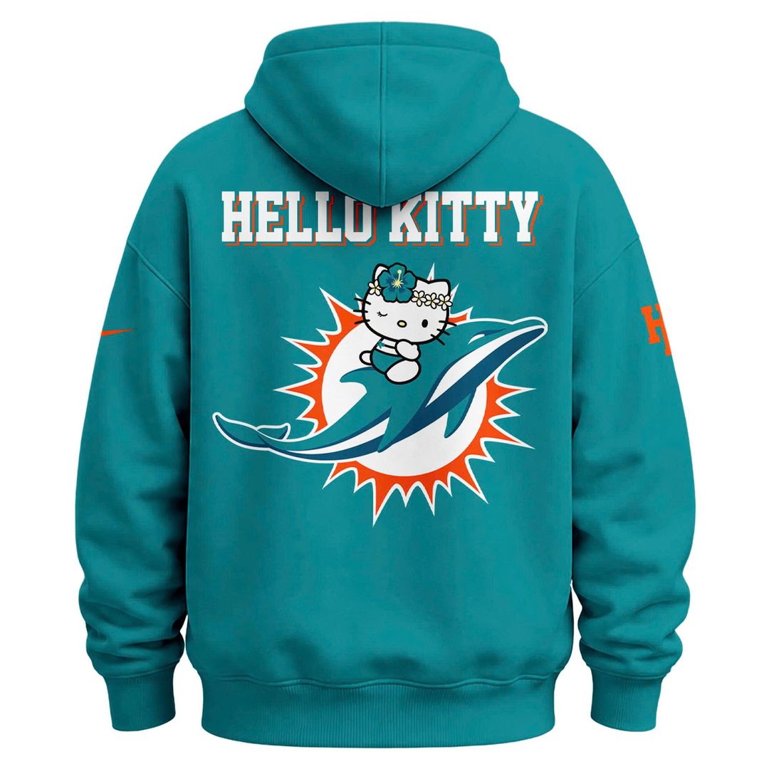 Limited Edition Miami Dolphins x Hello Kitty Hoodie