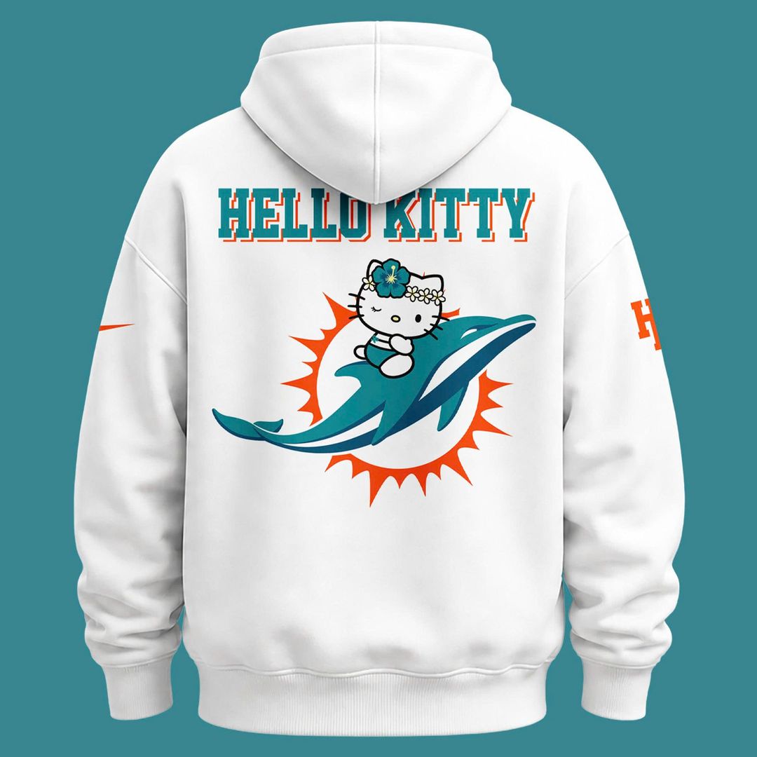 Limited Edition Miami Dolphins x Hello Kitty Hoodie