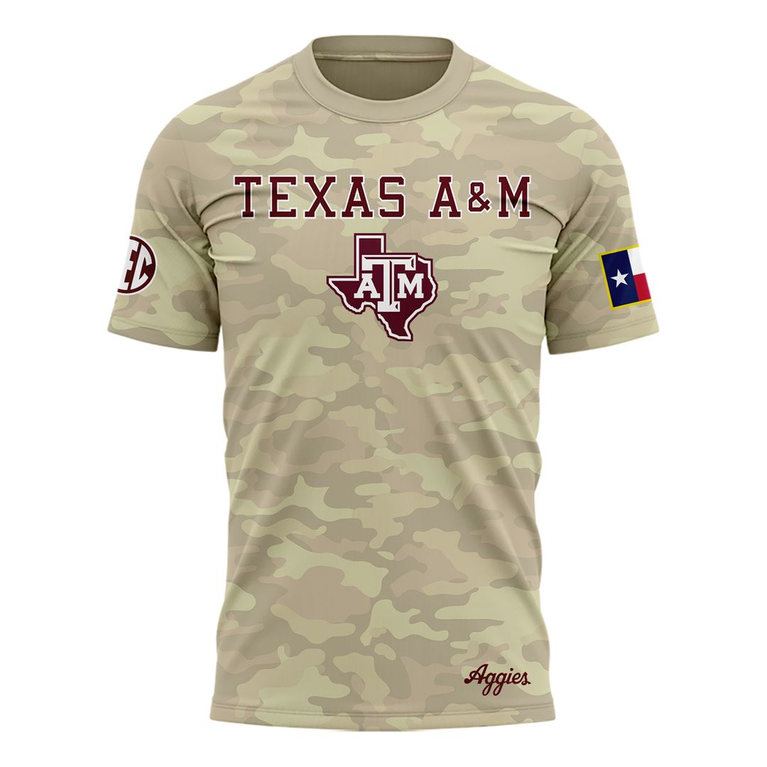 Texas A&M Aggies Honor & Support Camo T-Shirt
