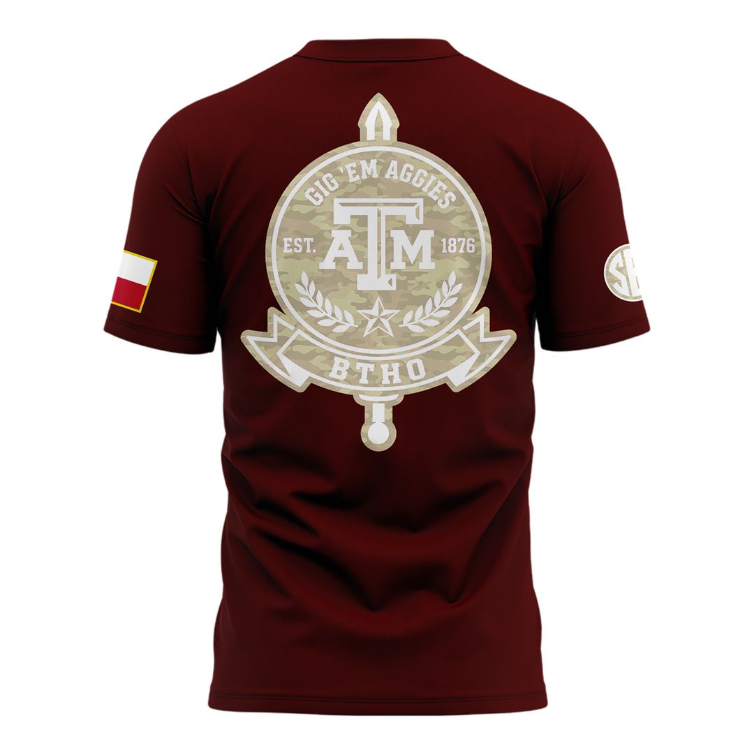 Texas A&M Aggies Honor & Support Camo T-Shirt