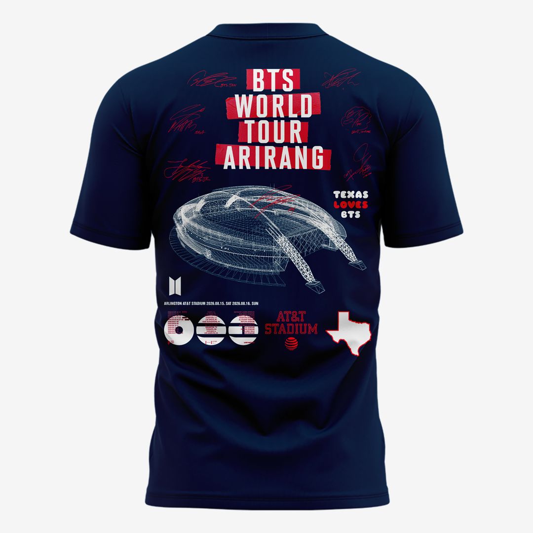 Texas Loves BTS | Dallas Cowboys x BTS WORLD TOUR 'ARIRANG' AT&T Stadium Tshirt