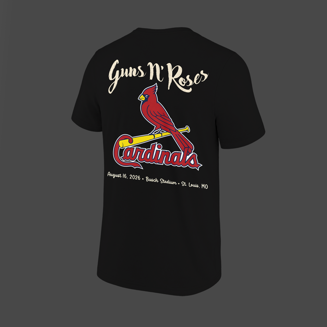 Limited Edition Guns N' Roses x St. Louis Cardinals - World Tour 2026 T-Shirt