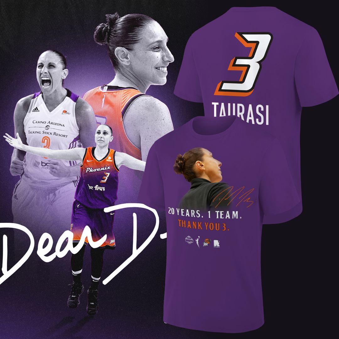 Diana Taurasi - Phoenix Mercury 20 Years 1 Team Portrait T-Shirt