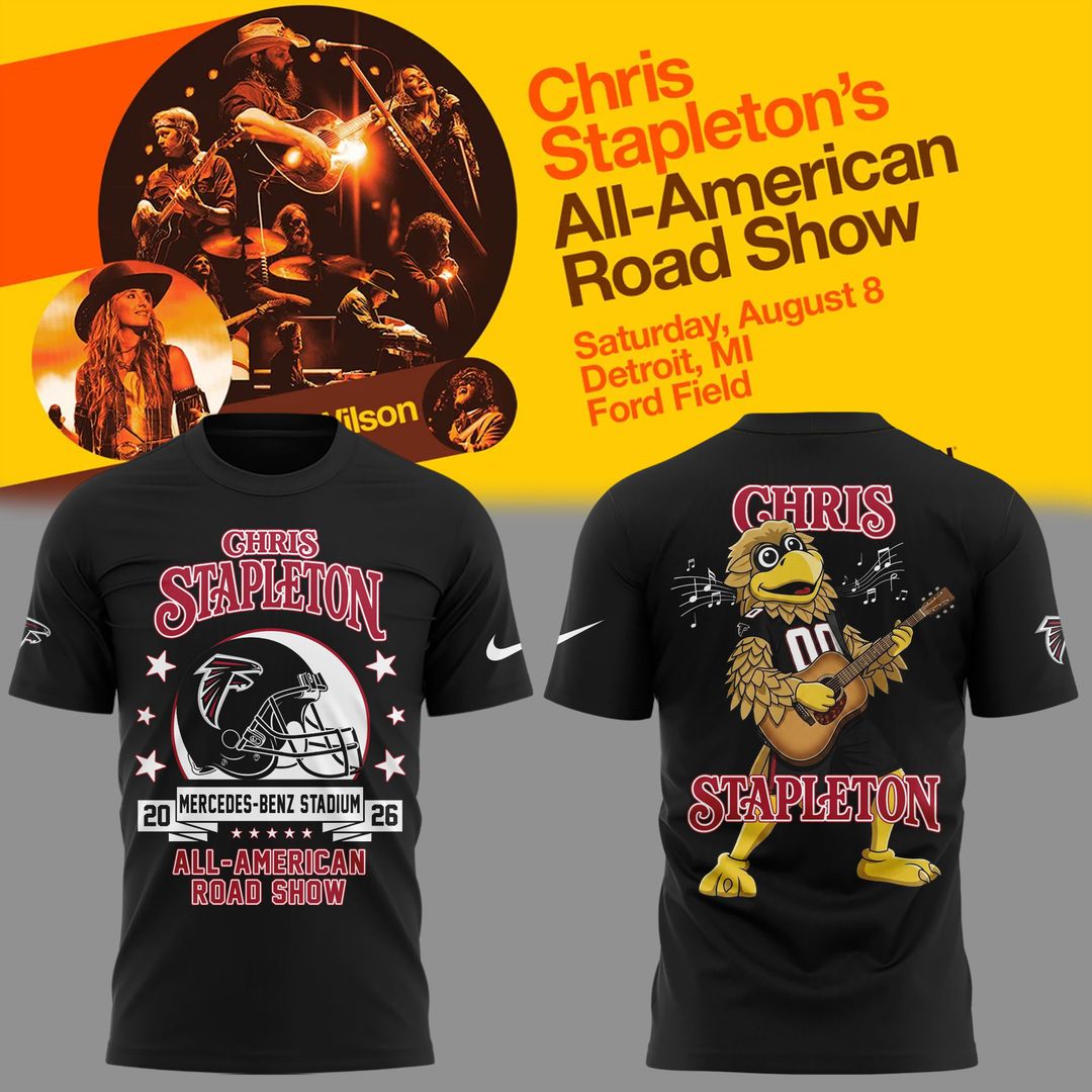 Chris Stapleton x Atlanta Falcons - All American Road Show 2026 T-Shirt