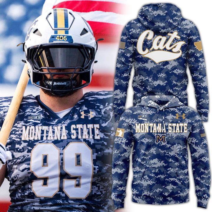 Special 2025 Salute to Service Montana State Football Hoodie