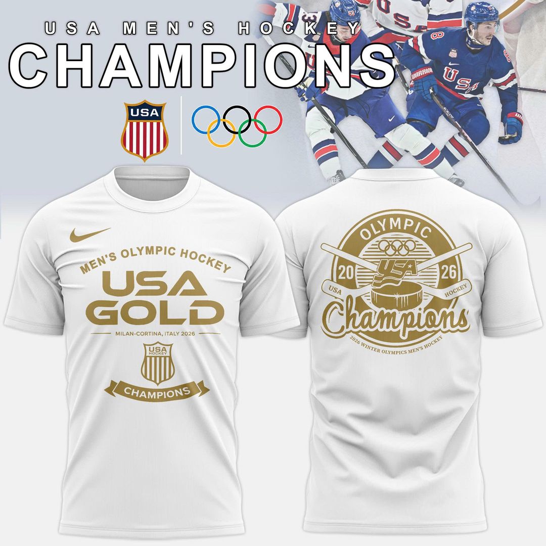 USA Men’s Ice Hockey Team Olympic 2026 Champions T-shirt