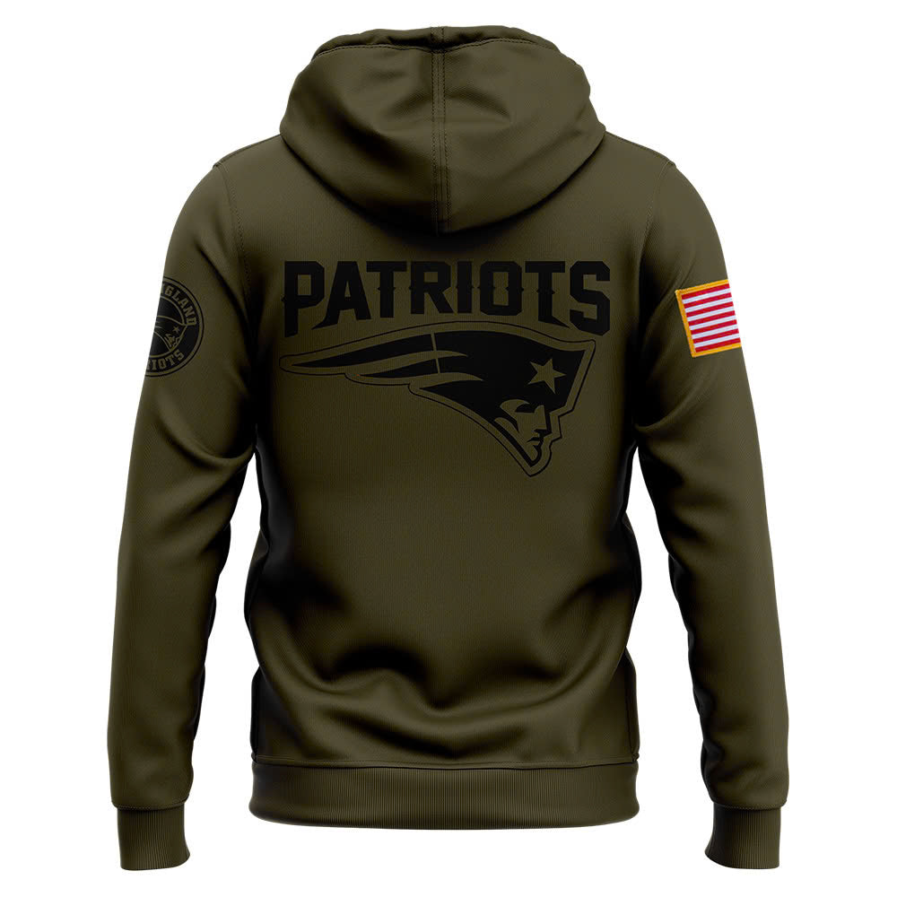 Special New New England Patriots Salute to Service 2025 Hoodie