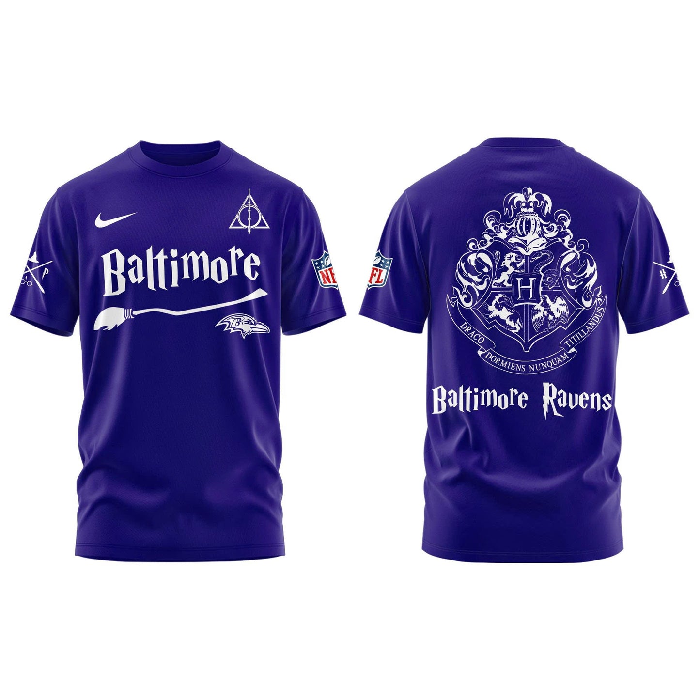 Baltimore Ravens Harry Potter 2025 Combo Tshirt
