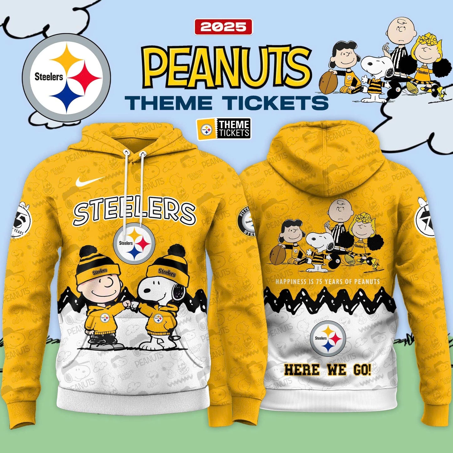 Pittsburgh Steelers x Peanuts Limited Editions 2025 Hoodie