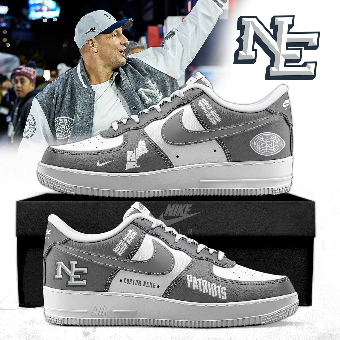 _ New England Patriots 2025 Rivalries Nor’Easter Storm Special AF1 Sneakers