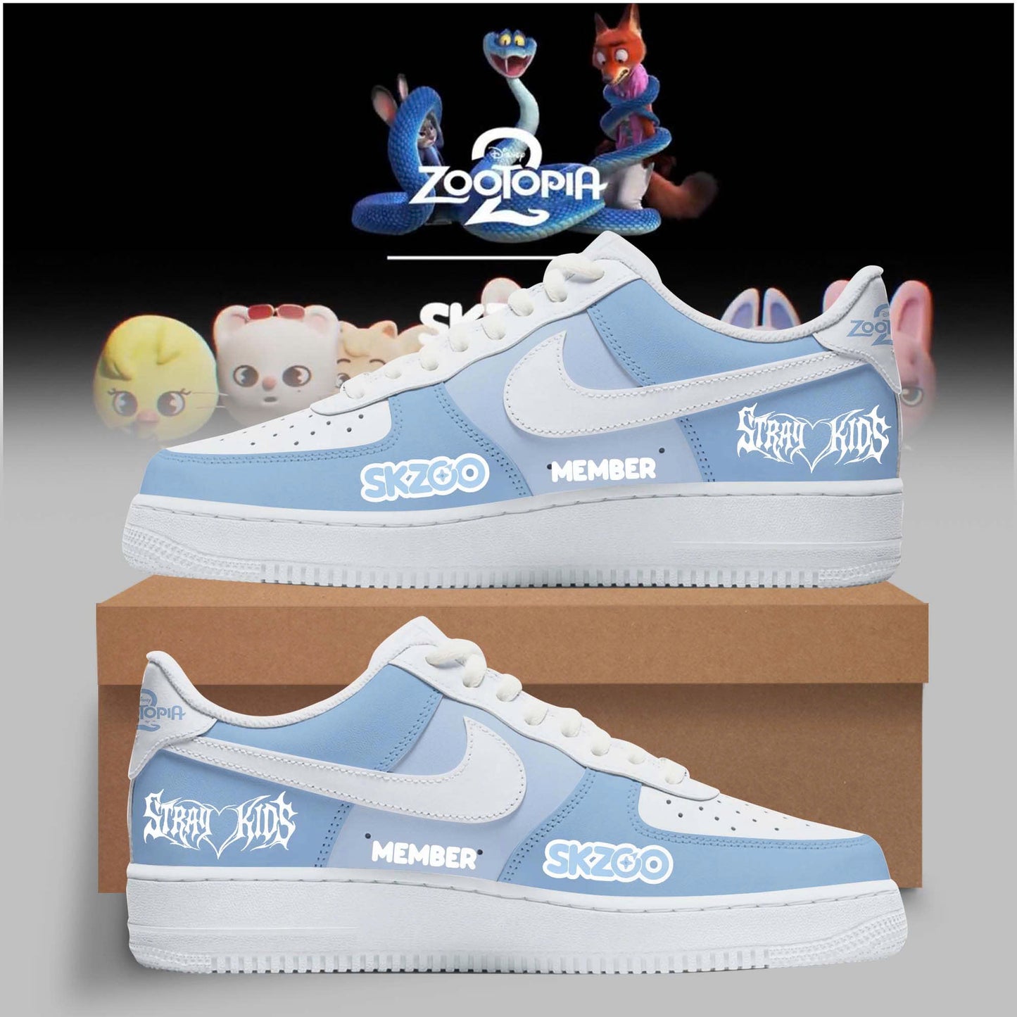 SKZOO x Zootopia 2 Collection – AF1 - Custom Name/ Member