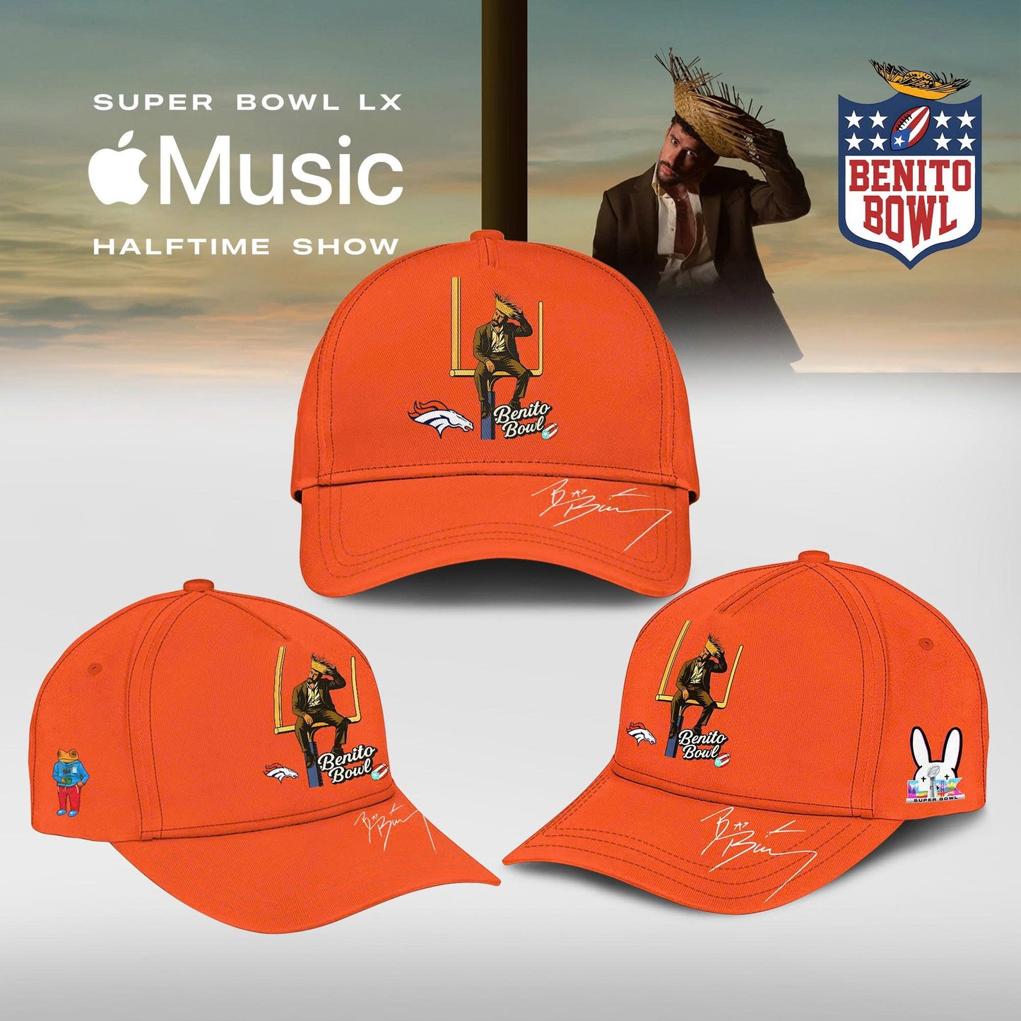 Denver Broncos x Bad Bunny 2026 Super Bowl LX Halftime Show Special Edition T-shirt