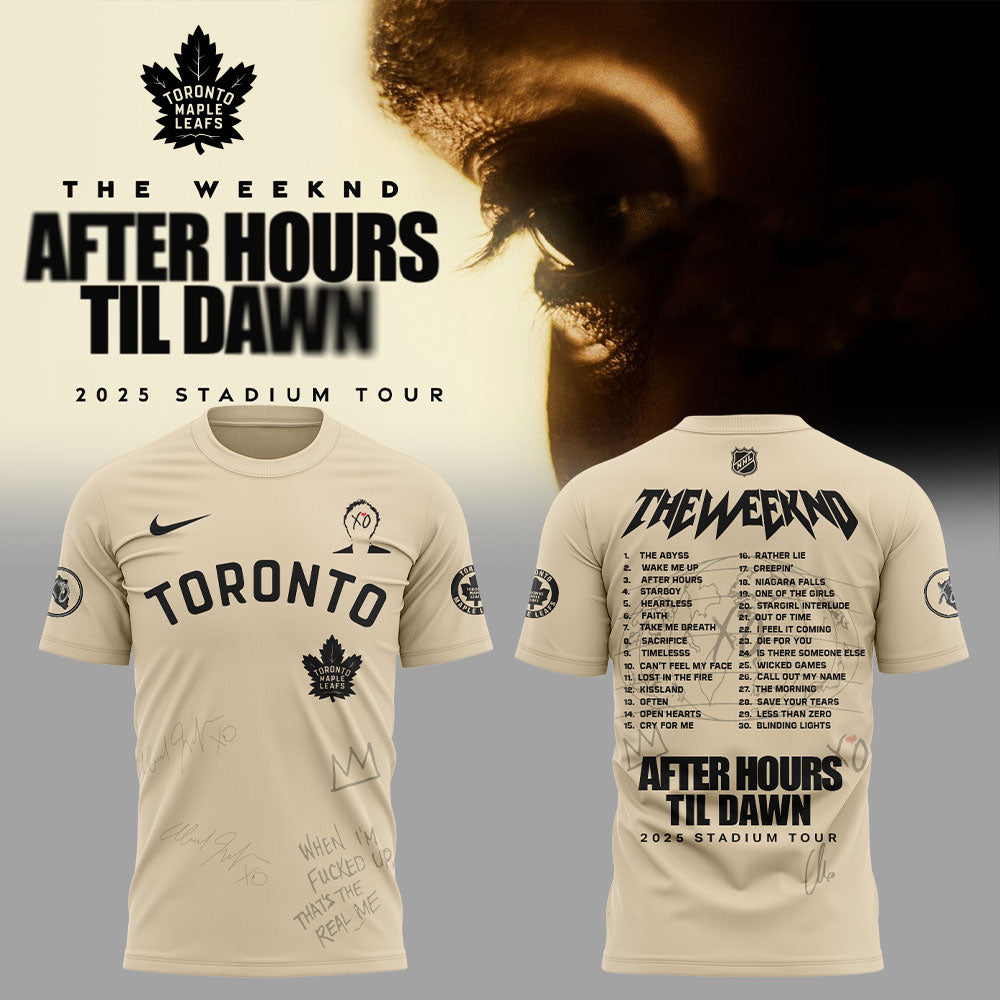 Limited Edition Toronto Maple Leafs The Weeknd After Hours Til Dawn Shirt