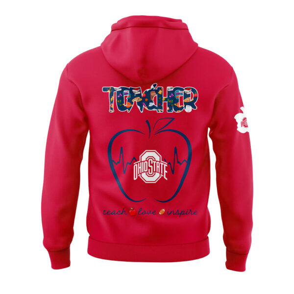 Ohio State Football TEACHER Appreciation 2025 Red Combo Hoodie