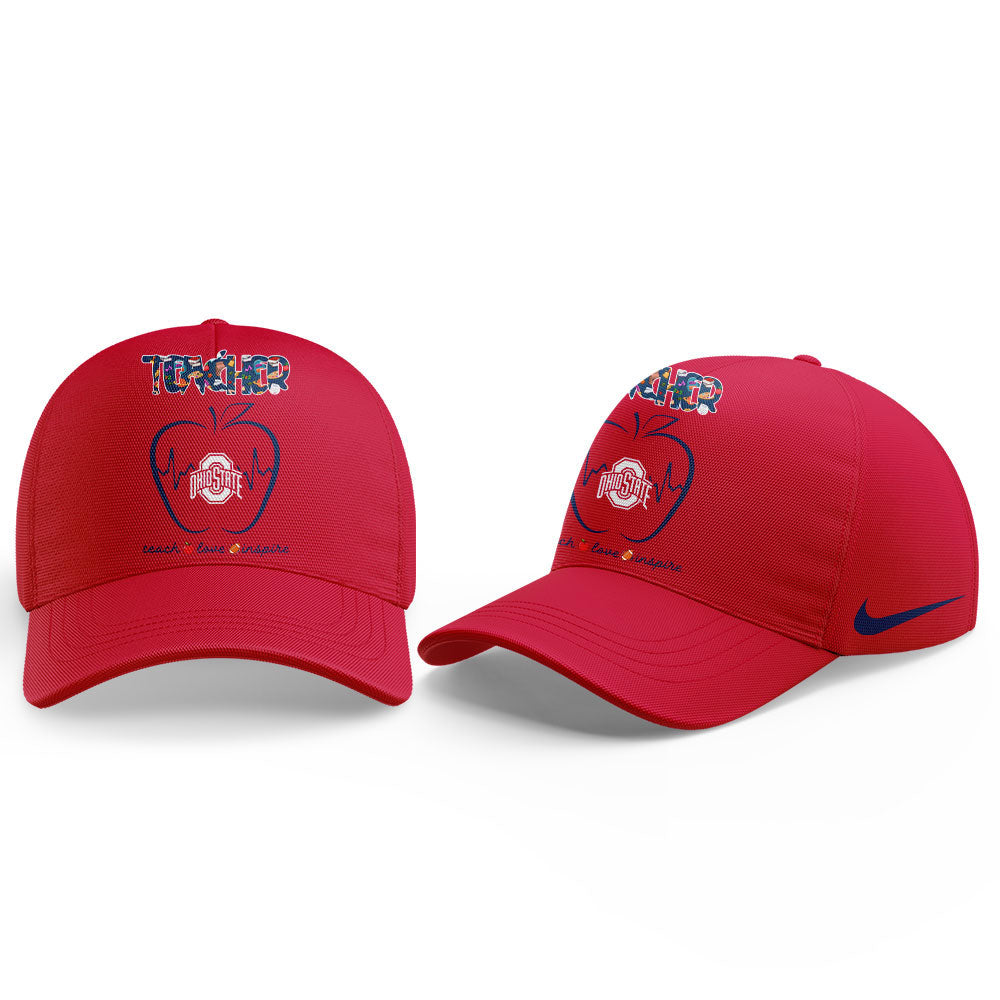 Ohio State Football TEACHER Appreciation 2025 Red Combo Hoodie