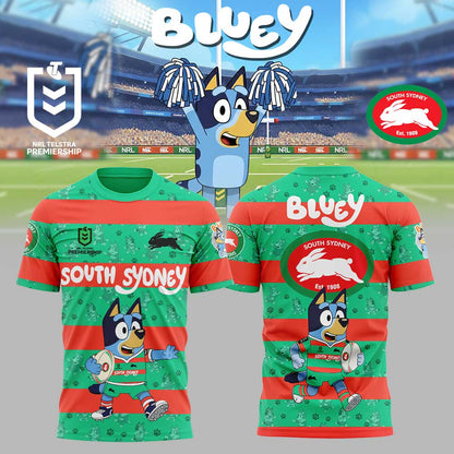 South Sydney Rabbitohs x Bluey Shirt