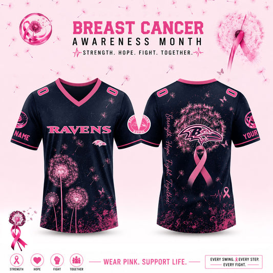 Limited Edition Baltimore Ravens 2026 Breast Cancer Awareness x Dandelion of Hope Jersey
