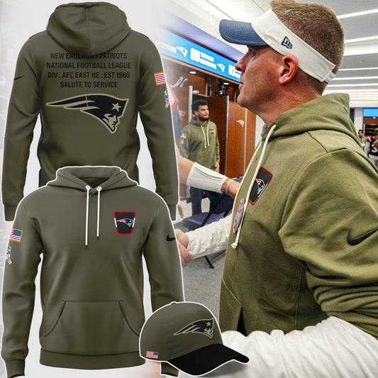 Special New New England Patriots Salute to Service 2025 Hoodie