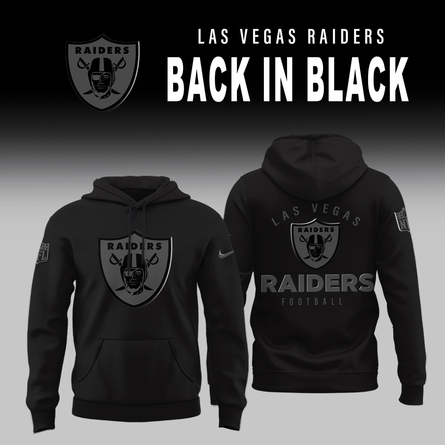 Las Vegas Raiders Back In Black Limited Edition Hoodie