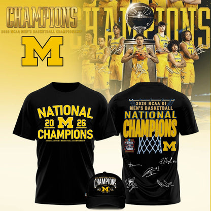 NCAA Basketball x Michigan Champions 2026 Limited Edition Tshirt
