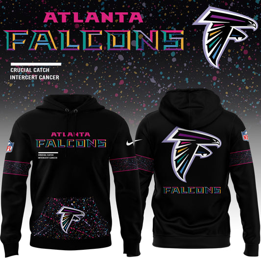 Atlanta Falcons Black 2025 NFL Crucial Catch Limited Edition Hoodie