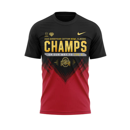 Ohio State Football ARE 2025 COTTON BOWL CHAMPIONS Black/Red T-shirt