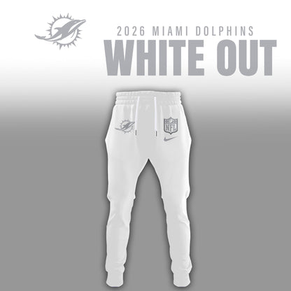 Miami Dolphins 2025 Winter White Out Combo TShirt