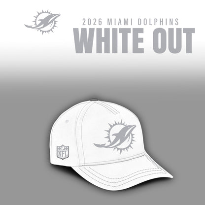 Miami Dolphins 2025 Winter White Out Combo Hoodie