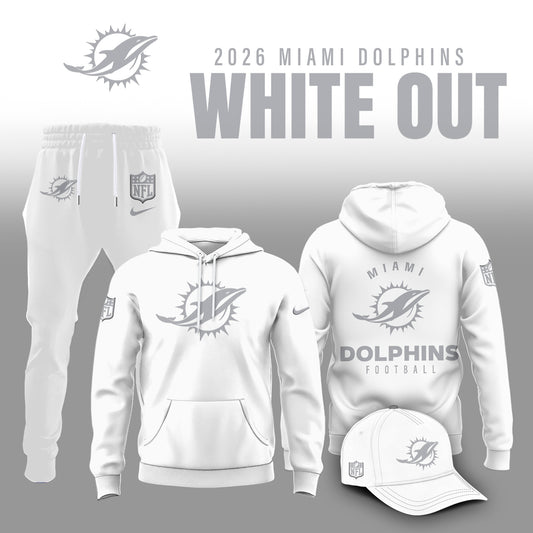 Miami Dolphins 2026 White Out Limited Edition Hoodie