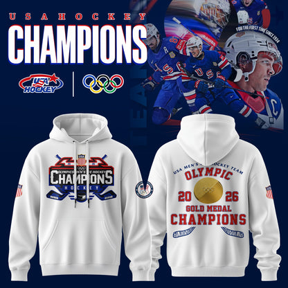 USA Men’s National ICE Hockey Team 2026 Olympic Gold Exclusive Hoodie