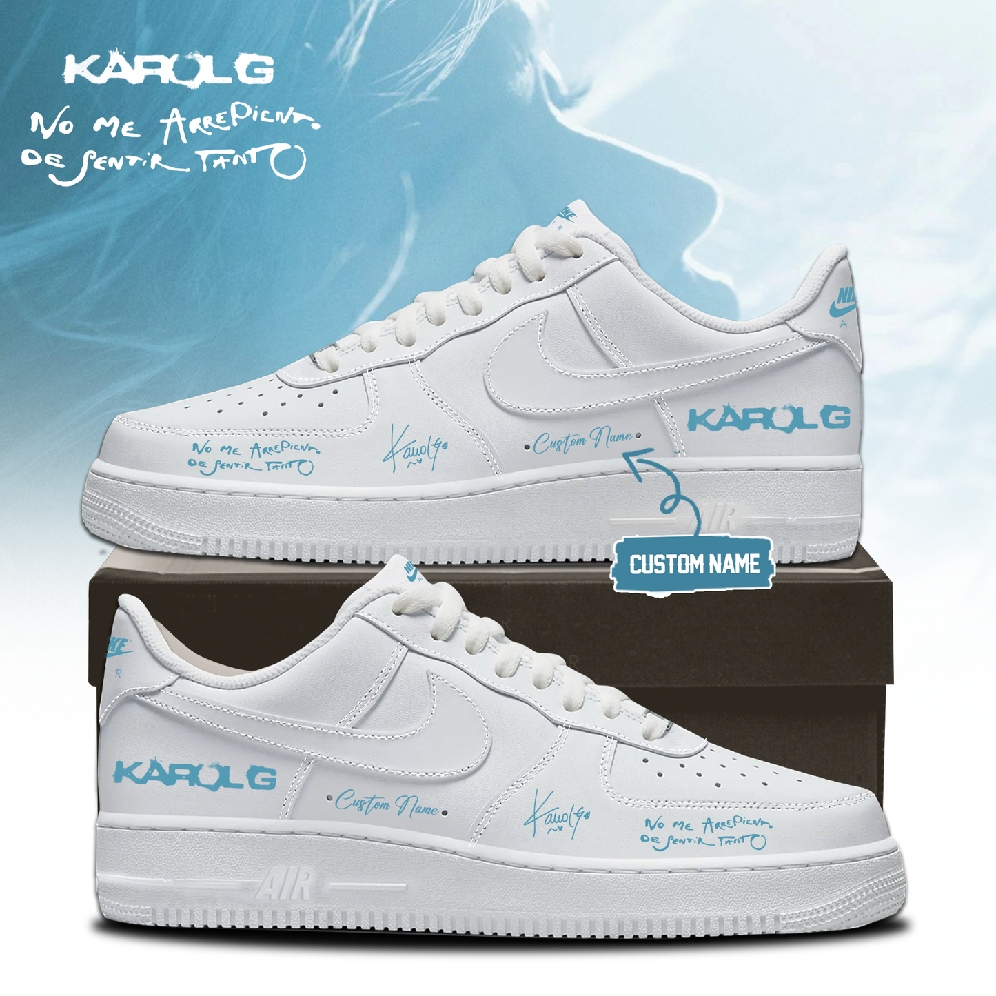 KaRol G Album “NO ME ARREPIENTO DE SENTIR TANTO” 🩵 – Shoes