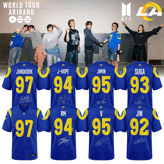 BTS x Los Angeles Rams 2026 Edition Football Jersey