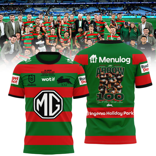 South Sydney Rabbitohs - Jai Arrow 100th Rabbitohs game - You'll Never Walk Alone T-Shirt