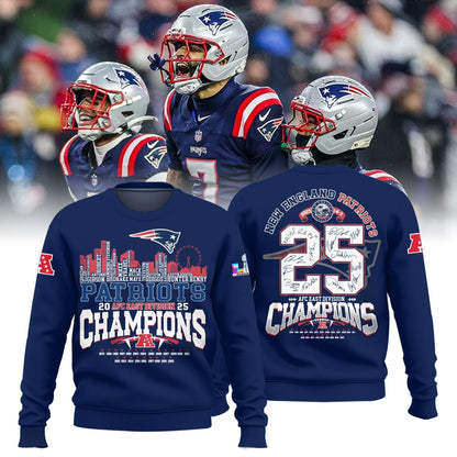 New England Patriots 2025 AFC Conference Champions Sweatshirt
