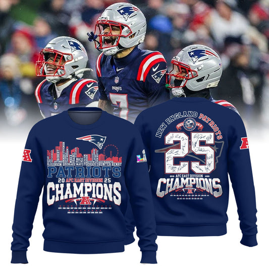 New England Patriots 2025 AFC Conference Champions Sweatshirt